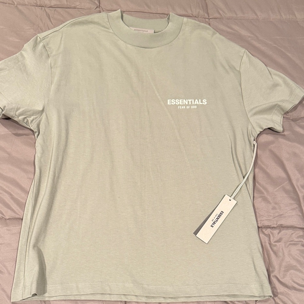 Fear of God Essentials Light Green Tee